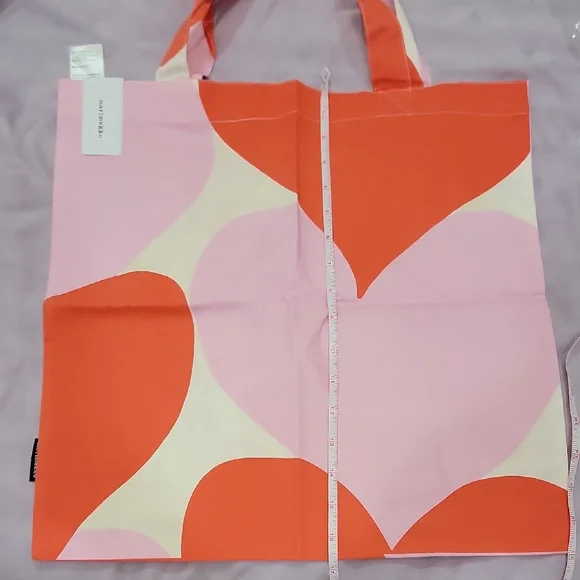 Brand New Marimekko Pink and Orange Tote Bag - Picture 5 of 5